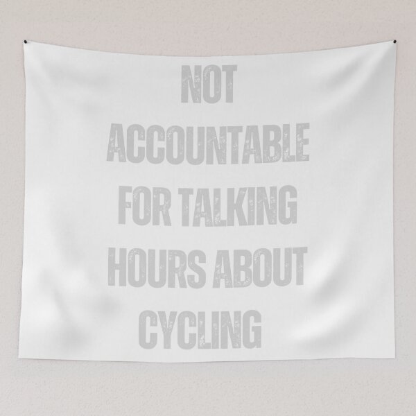 Item preview, Not accountable for talking hours about cycling pun funny quote design designed and sold by Leivenaar.