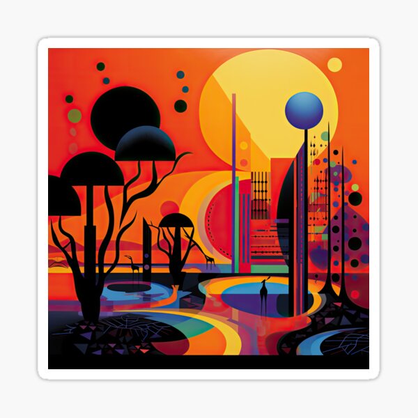 Item preview, African Savanna Bauhaus Design designed and sold by ArtificialGenes.