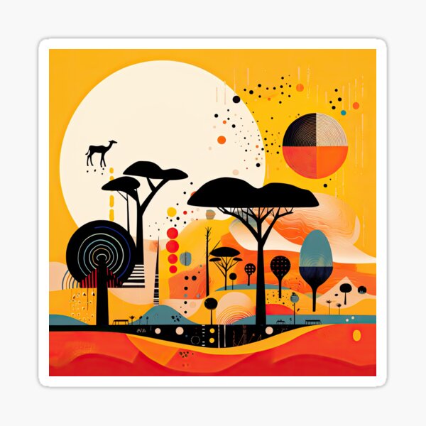 Item preview, African Savanna Bauhaus Design designed and sold by ArtificialGenes.
