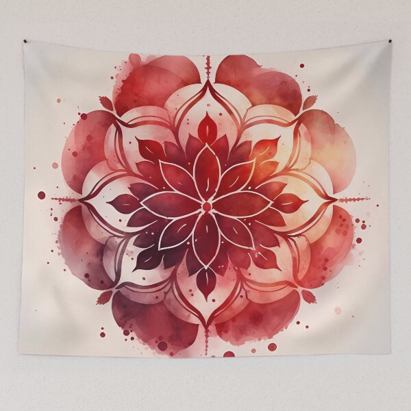 Item preview, Watercolor Red Mandala Graphic designed and sold by VeronicArt85.