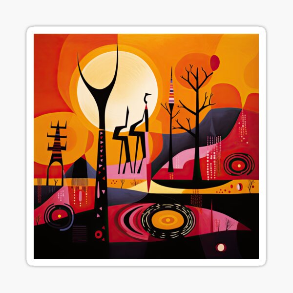 Item preview, African Savanna Bauhaus Design designed and sold by ArtificialGenes.