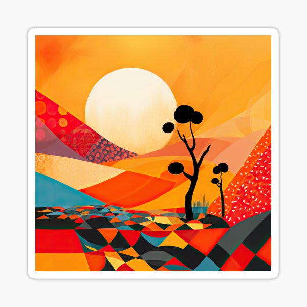 Item preview, African Savanna Bauhaus Design designed and sold by ArtificialGenes.