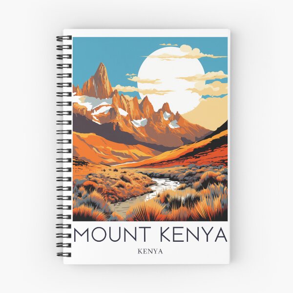 Item preview, A Pop Art Travel Print of Mount Kenya - Kenya  designed and sold by StudioRedKoala.