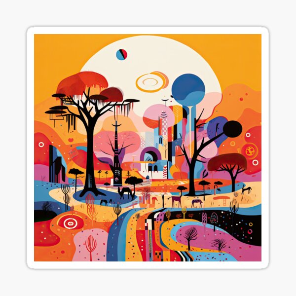 Item preview, African Savanna Bauhaus Design designed and sold by ArtificialGenes.