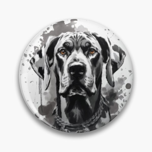 Item preview, Great Dane Mono Chrome Splatter Painting designed and sold by NikkiBear67.