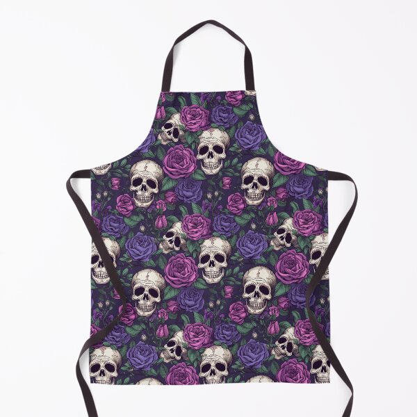 Item preview, Groovy Smiling Skull Boho Violett pattern designed and sold by ElLocoMus.