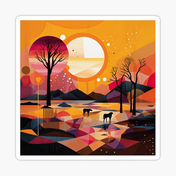 Item preview, African Savanna Bauhaus Design designed and sold by ArtificialGenes.