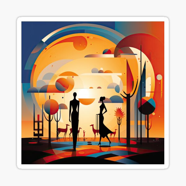 Item preview, African Savanna Bauhaus Design designed and sold by ArtificialGenes.