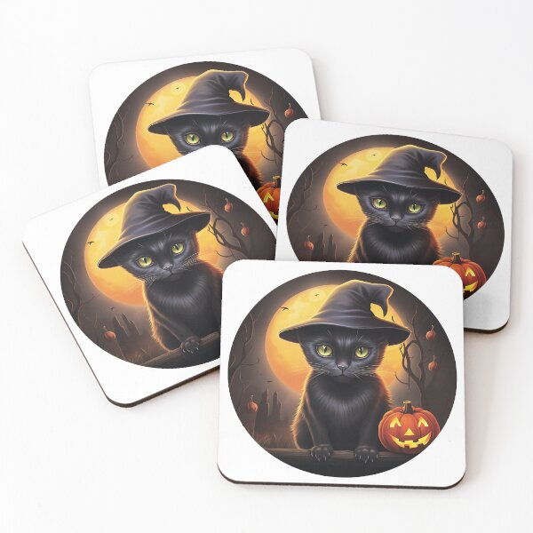 Item preview, Black Cat With Halloween Pumpkin designed and sold by Bughra.