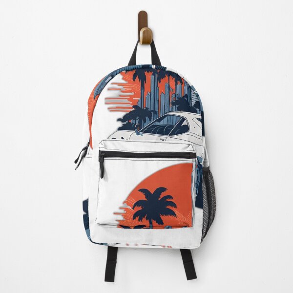 Item preview, Synthwave retro ciudad de Miami, supercoche vintage designed and sold by DigitalEmporio.
