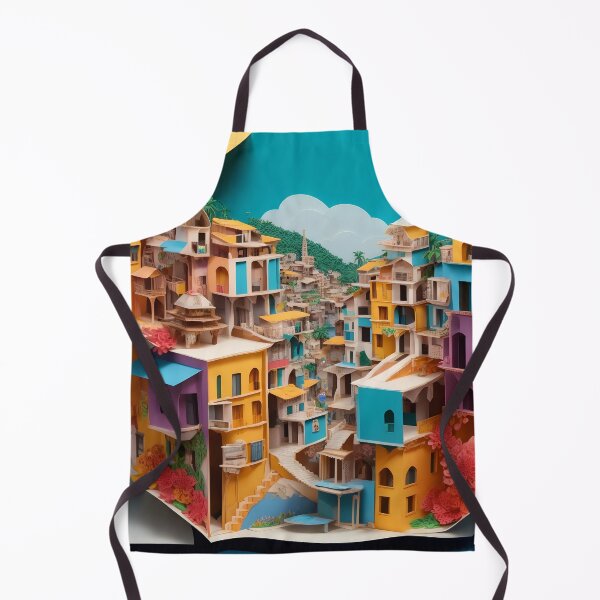 Item preview, Vibrant Favela Papercut: A Burst of Brazilian Culture designed and sold by Ceemko's Vintage Corner.