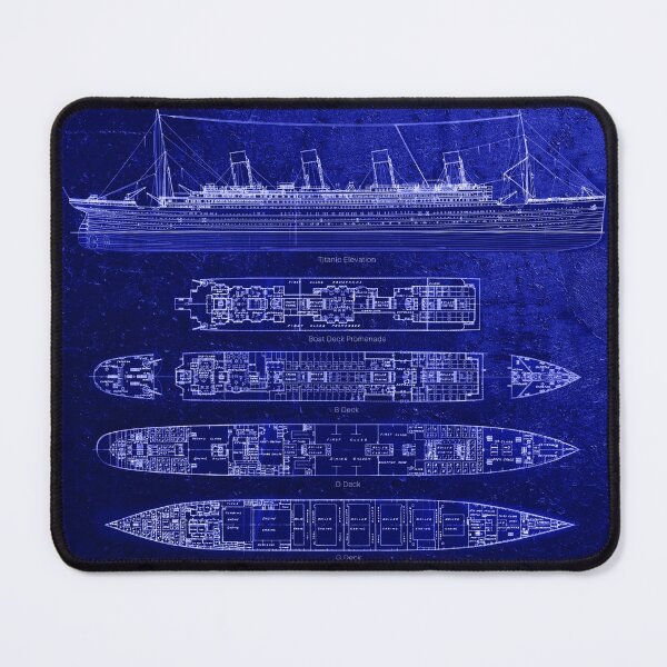 Item preview, Titanic Ship Blueprints Art designed and sold by artBeatandSoul.