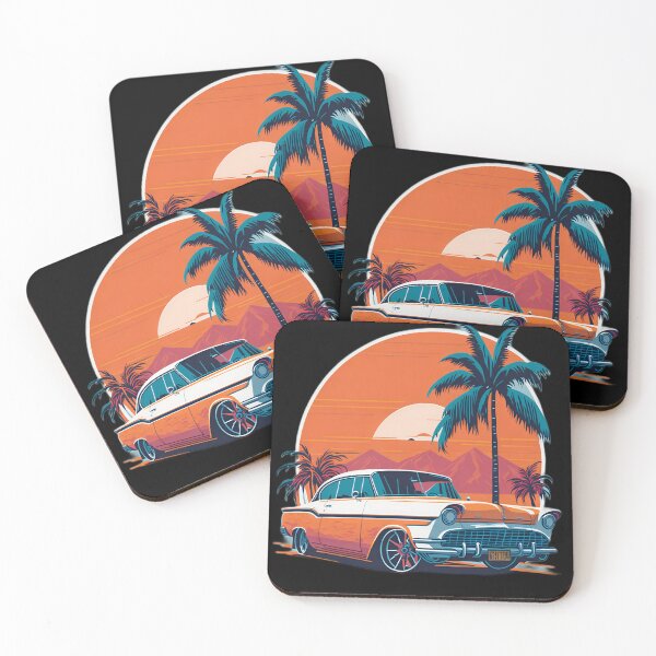 Item preview, Sunset Miami vibe, vintage car designed and sold by DigitalEmporio.