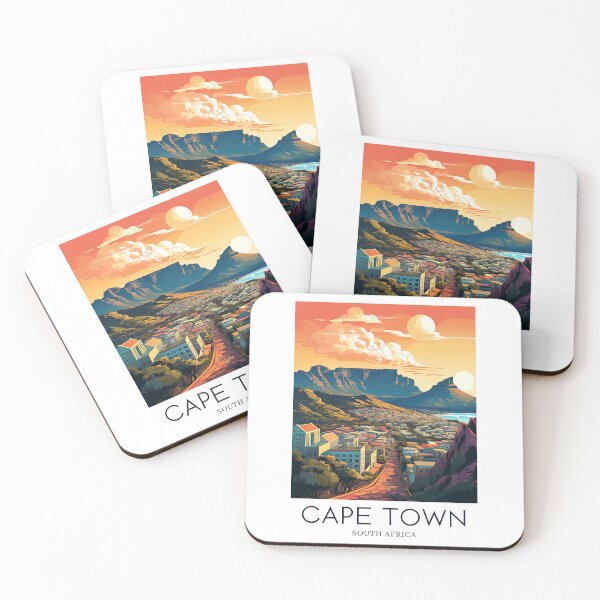 Item preview, A Pop Art Travel Print of Cape Town - South Africa  designed and sold by StudioRedKoala.