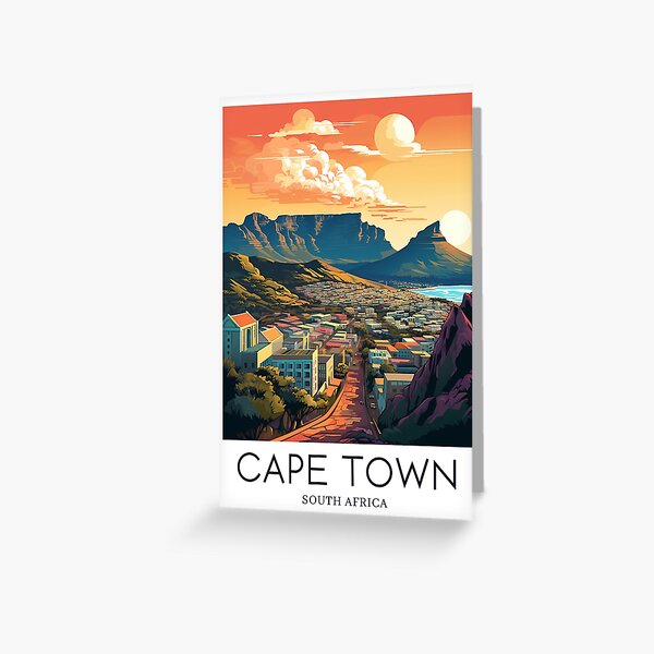 Item preview, A Pop Art Travel Print of Cape Town - South Africa  designed and sold by StudioRedKoala.