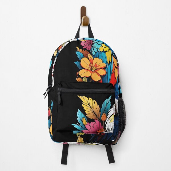 Item preview, Beautiful Parrot with colorful Flowers designed and sold by DigitalEmporio.