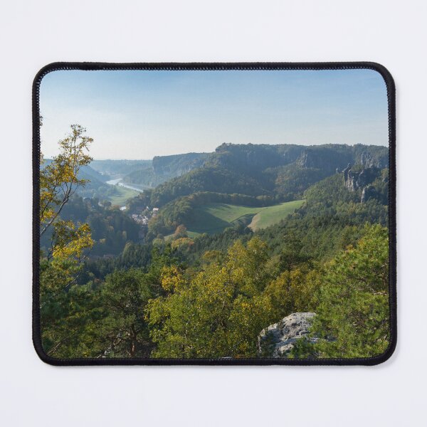 Item preview, Autumn forest and sandstone rocks in Saxon Switzerland, Gamrig designed and sold by Heidemüllerin.