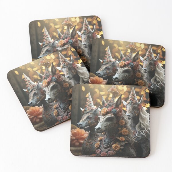 Item preview, Halloween: Golden Euphoria (Unicorn Witches) designed and sold by Digital Contours.