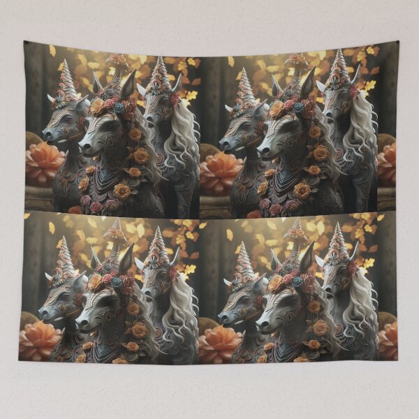 Item preview, Halloween: Golden Euphoria (Unicorn Witches) designed and sold by Digital Contours.