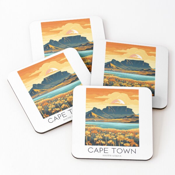 Item preview, A Pop Art Travel Print of Cape Town - South Africa  designed and sold by StudioRedKoala.