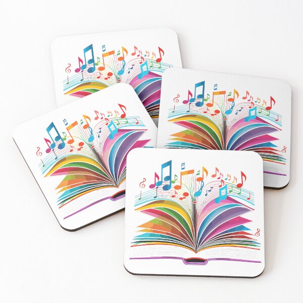 Aperçu de l'œuvre Conception de notes de musique colorées de livre de musique créée et vendue par Leivenaar.