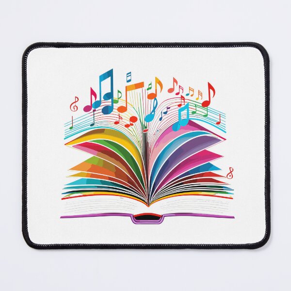 Music book colourful music notes design