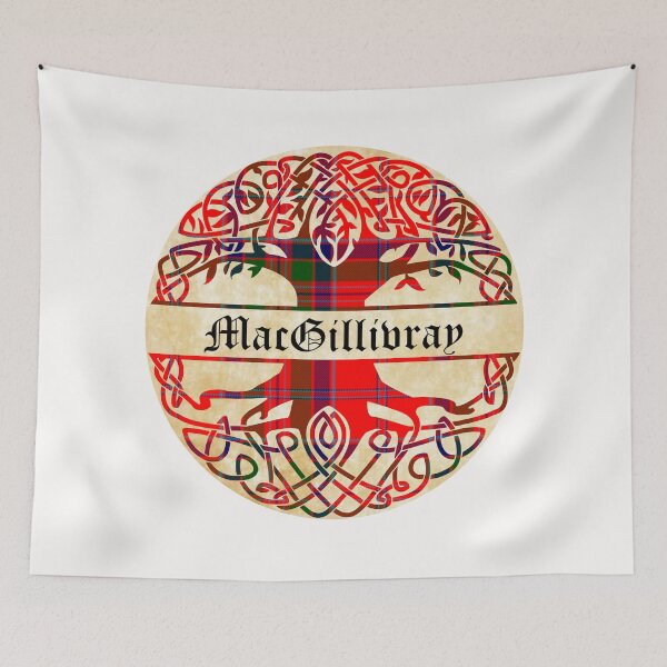Item preview, MacGillivray Tree of Life Clan Scottish Surname tartan designed and sold by BagTown Clans.