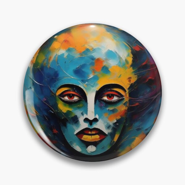 Item preview, Face mask in color oil brush painting designed and sold by JaroDesign2023.