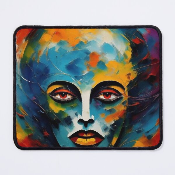 Item preview, Face mask in color oil brush painting designed and sold by JaroDesign2023.
