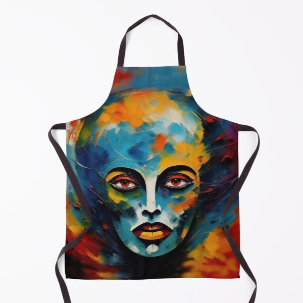 Item preview, Face mask in color oil brush painting designed and sold by JaroDesign2023.