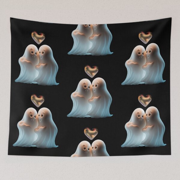 Item preview, Two cute ghosts in love designed and sold by Simone Davino.