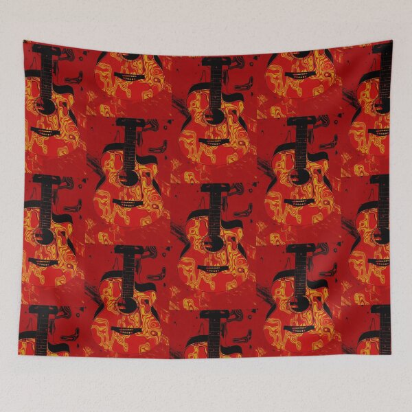 Item preview, Red guitar abstract designed and sold by John Stuart Webbstock.