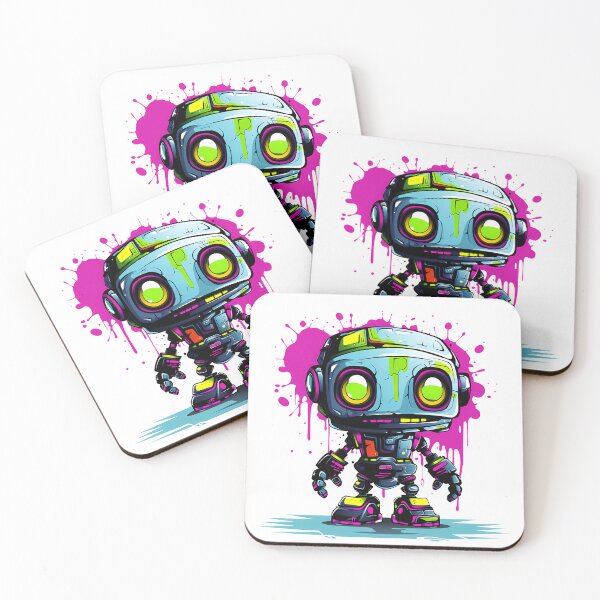 Item preview, Cyberpunk Robot – Cute Retro Futurist Companion designed and sold by SchorlCraft.