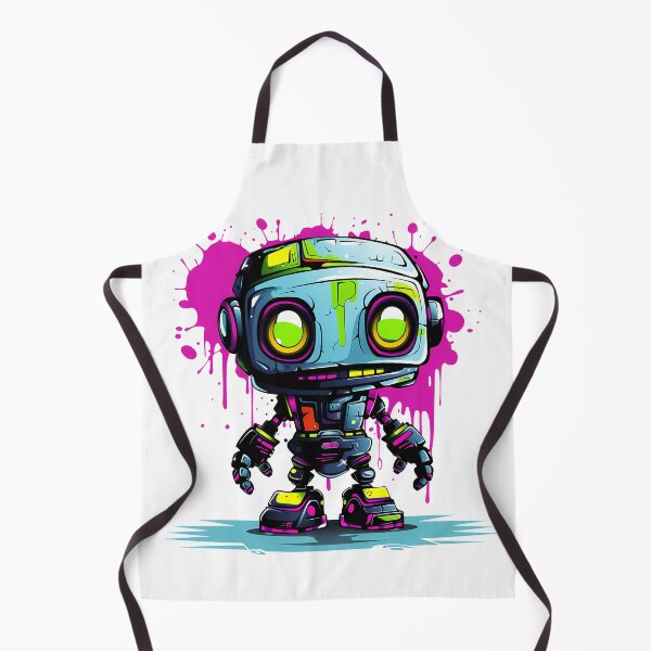 Item preview, Cyberpunk Robot – Cute Retro Futurist Companion designed and sold by SchorlCraft.