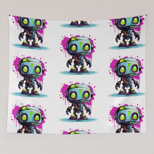 Item preview, Cyberpunk Robot – Cute Retro Futurist Companion designed and sold by SchorlCraft.