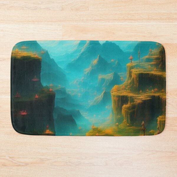 Item preview, Mountain range in fog rock walls designed and sold by JaroDesign2023.