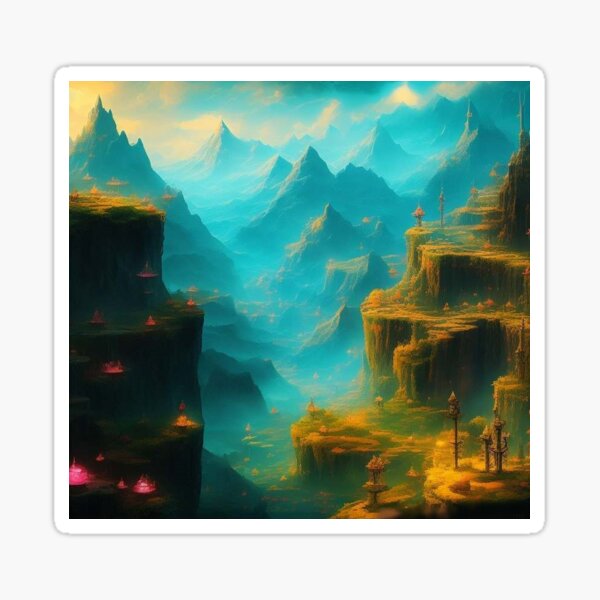 Item preview, Mountain range in fog rock walls designed and sold by JaroDesign2023.