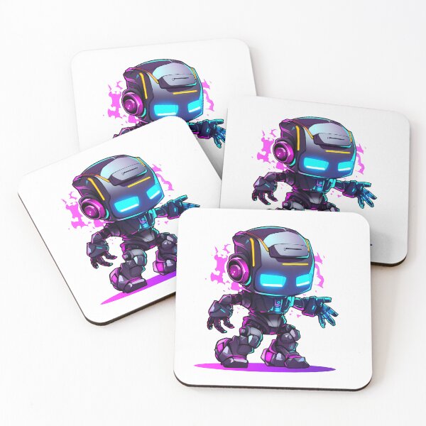 Artikelvorschau, Cyberpunk-Roboter – Niedlicher Retro-Futurist-Begleiter entworfen und verkauft von SchorlCraft.