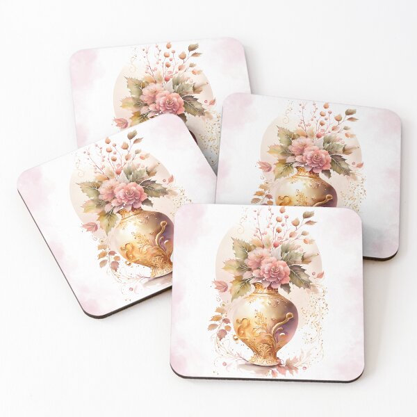 Item preview, Golden Elegance: Pink Blossom Home Decor Collection designed and sold by VeronicArt85.
