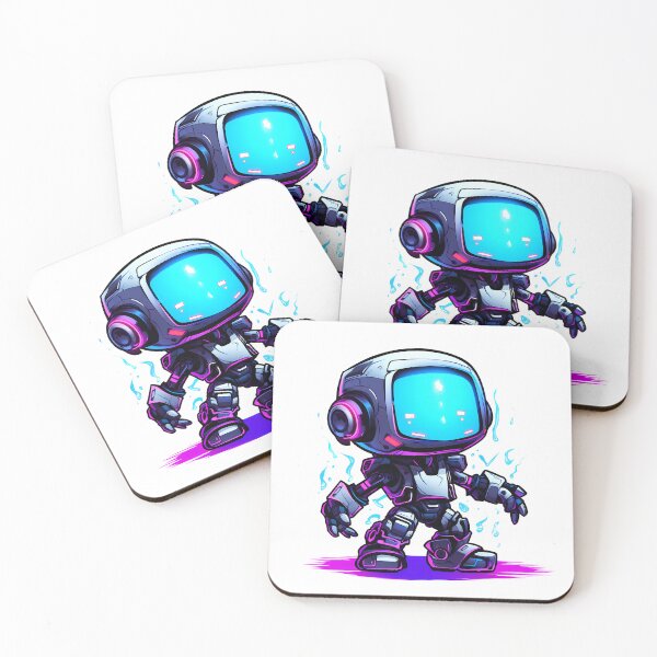 Artikelvorschau, Cyberpunk-Roboter – Niedlicher Retro-Futurist-Begleiter entworfen und verkauft von SchorlCraft.