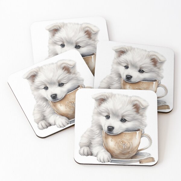Item preview, Aesthetic journal printable stickers - American eskimo dog designed and sold by Filotecnia.