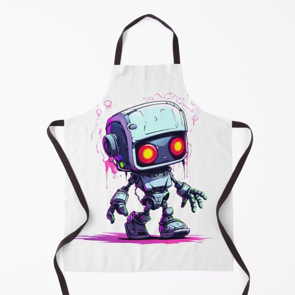 Item preview, Cyberpunk Robot – Cute Retro Futurist Companion designed and sold by SchorlCraft.