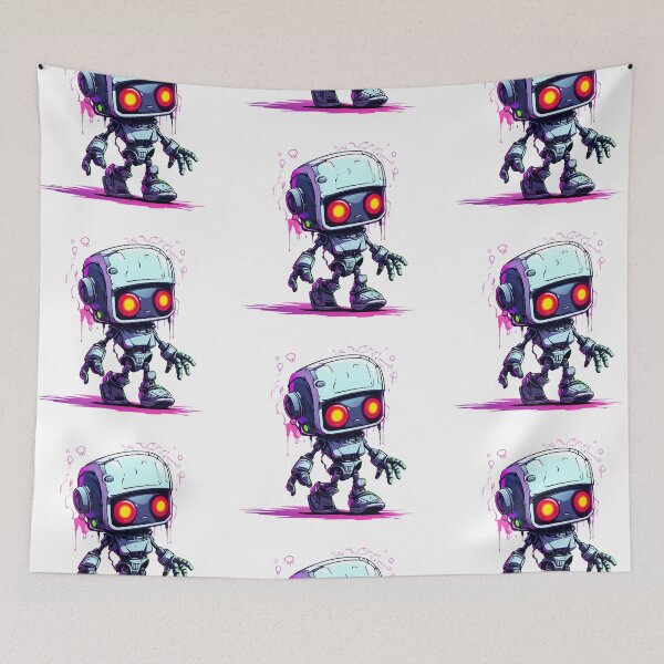Item preview, Cyberpunk Robot – Cute Retro Futurist Companion designed and sold by SchorlCraft.