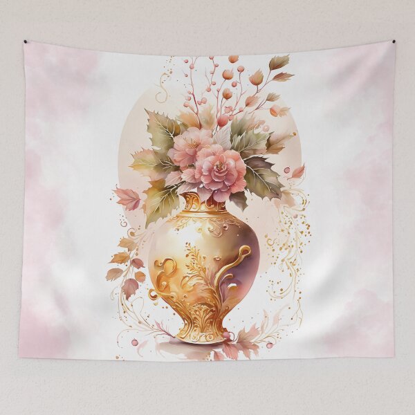 Item preview, Golden Elegance: Pink Blossom Home Decor Collection designed and sold by VeronicArt85.