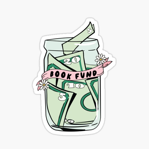 Book Fund Sticker for Sale by Marcila