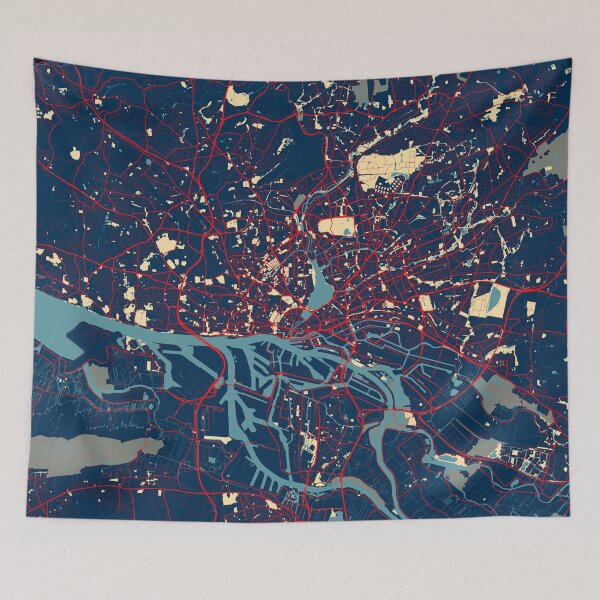 Item preview, Hamburg City Map of Germany - Hope designed and sold by deMAP.