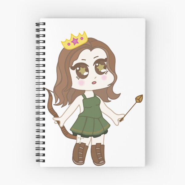 Item preview, Adorable Cartoon Girl in Green Dress with Bow and Arrow | Big-Eyed Character designed and sold by The1StyleShop.
