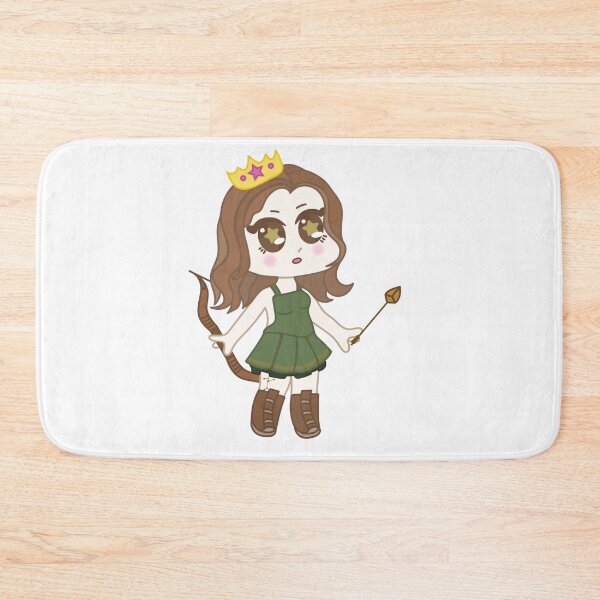Item preview, Adorable Cartoon Girl in Green Dress with Bow and Arrow | Big-Eyed Character designed and sold by The1StyleShop.