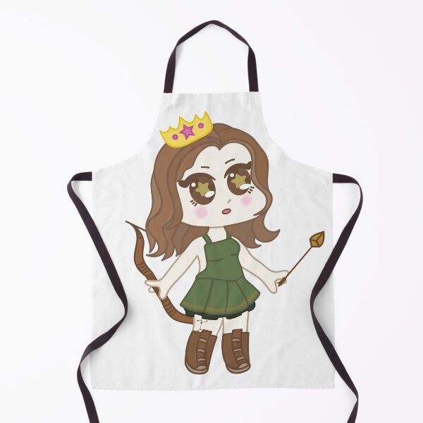 Item preview, Adorable Cartoon Girl in Green Dress with Bow and Arrow | Big-Eyed Character designed and sold by The1StyleShop.