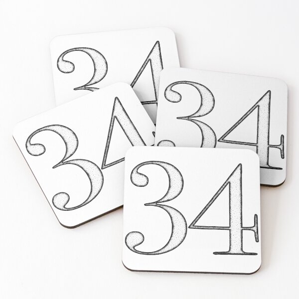 Item preview, Dotart/Dotwork illustration of Number 34 designed and sold by MagnetitaBySil.